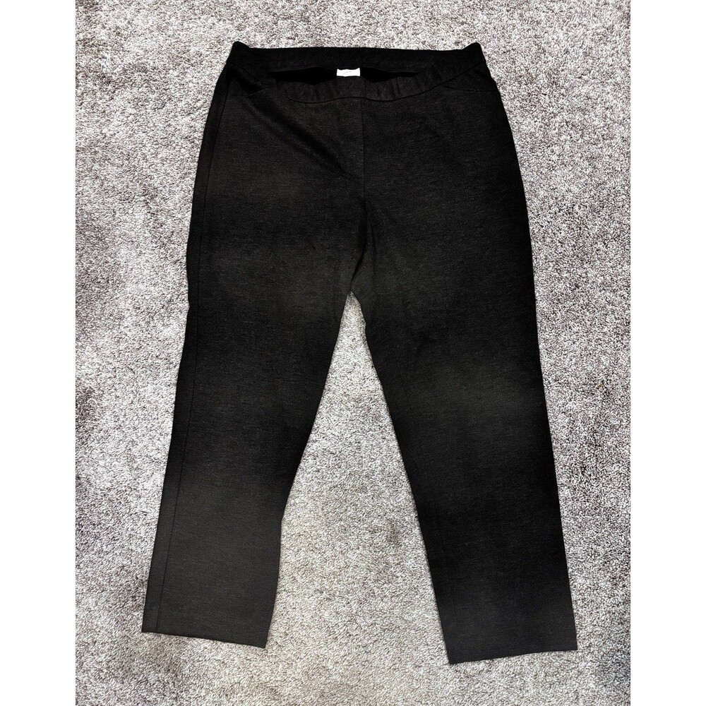 J. Jill Ponte Slim Leg Dark Gray Pants Plus Size 2X Viscose Rayon Blend